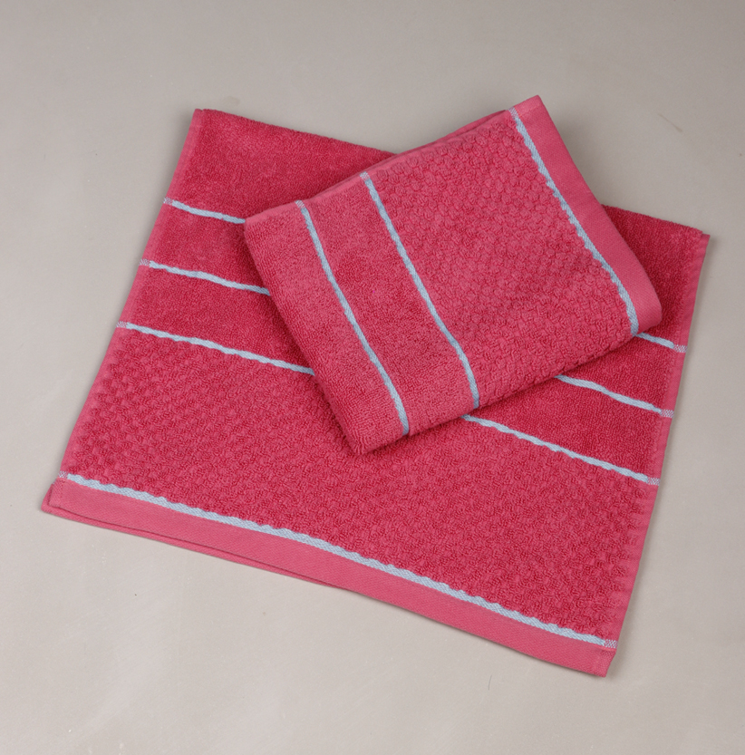Pink Dobby Elegance Hand Towels - Image 2